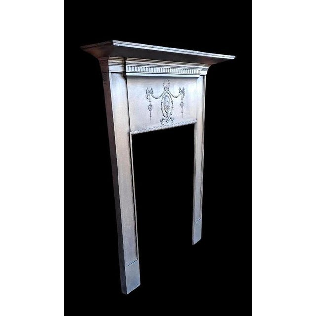 Antique Edwardian Cast Iron Fireplace Mantel and Chimneypiece For Sale - Image 4 of 10