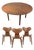 Very Rare Set: Arne Jacobsen Grand Prix Teak Dining Set by Fritz Hansen — 3 Chairs + Matching Solid Teak Table (1964-1965, All Fh Stamped) For Sale