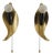 Leaf Shaped Brass Sconces, Italy, 1950s, Set of 2 For Sale
