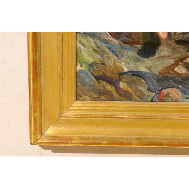 A Nude Painting by Swedish Artist Ivar Kamke, 1920. This early 20th century Swedish painting depicts the artist's wife...