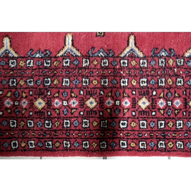 Metal 1950s, Vintage Uzbek Bukhara Handmade Rug 4 X 6 For Sale - Image 7 of 14