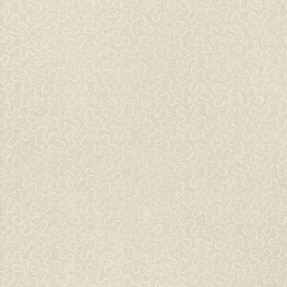 Sample - Schumacher Meander Embroidery Fabric in Linen For Sale