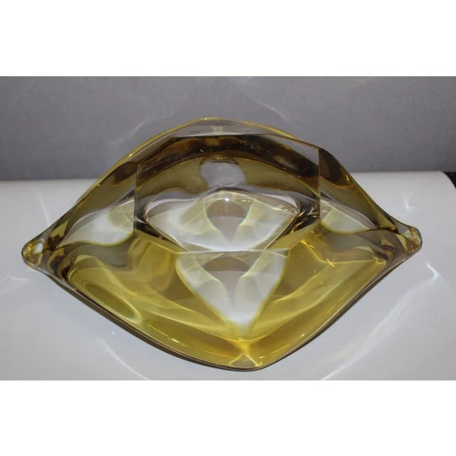 1960s Yellow and Clear Crystal Cup, 1960 For Sale - Image 5 of 9