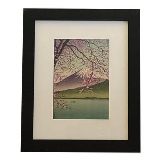 After Japanese Woodblock Print by Hasui Kawase, Framed For Sale