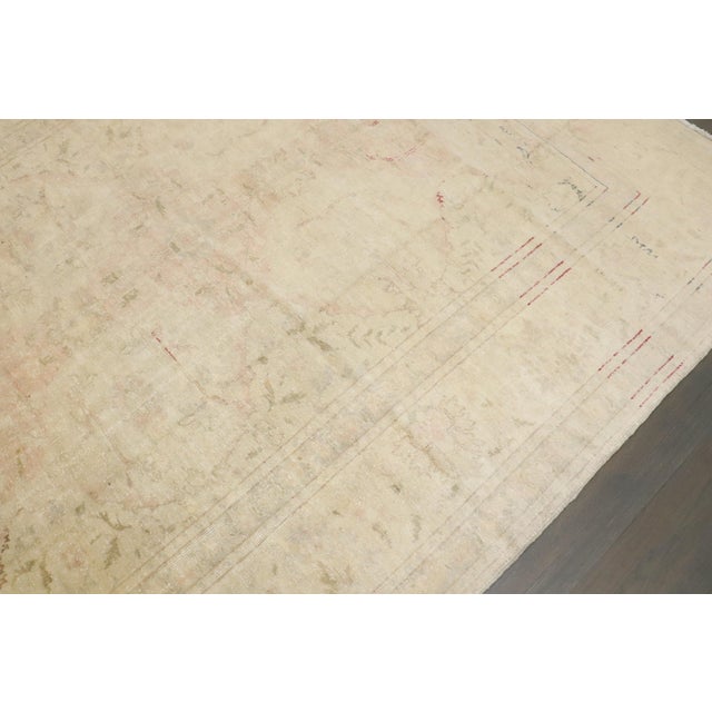 A one-of-a-kind handmade mercerized cotton pale Turkish rug 6'7'' x 9'11''