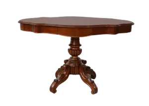 Antique French Veneer Coffee Table in Mahogany