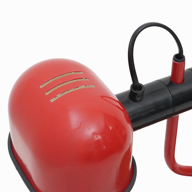 Red Metal Clamp Lamp from F. Fabbian, 1980s For Sale - Image 10 of 14