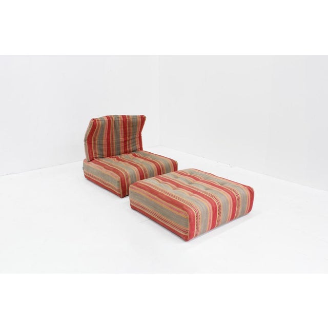 Set of Vintage Voyage Immobile Lounge Chair and Ottoman from Roche Bobois, 2000s For Sale - Image 3 of 10