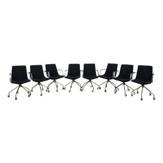 Mid-Century Modern Comet Conference Chairs by Gunilla Allard for Lammhults, Sweden, 1990s, Set of 8 For Sale