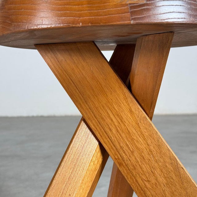 S13 Stools in Elm attributed to Pierre Chapo, France, 1970s, Set of 2 For Sale - Image 11 of 14