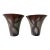 Vintage Signed t.p. Raku Pottery Vases – A Pair For Sale