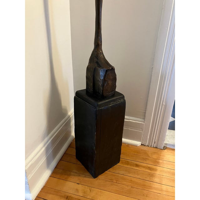 Metal Original Bronze Sculpture, “Attenuated Figure” by Edward Walton Wilcox For Sale - Image 7 of 8