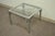 Metal Late 20th Century Mid Century Modern Chrome X-Frame Square Glass Top Hollywood Regency Side Table For Sale - Image 7 of 9