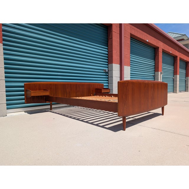 Wood Danish Modern Full Size Teak Bed Frame by Melvin Mikkelsen Møbler, C1960s For Sale - Image 7 of 13
