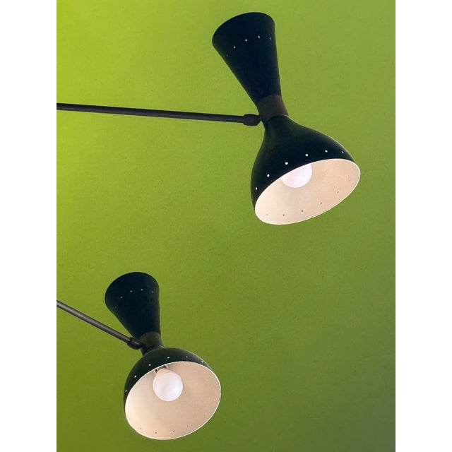 1950s Large Vintage Brass Chandelier, 1950s For Sale - Image 5 of 11