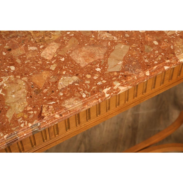 French Louis XVI Style Marble Top Narrow Console For Sale - Image 11 of 18