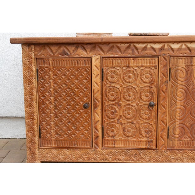120" Long Coromandel Coast Carved Sideboard For Sale In Los Angeles - Image 6 of 12