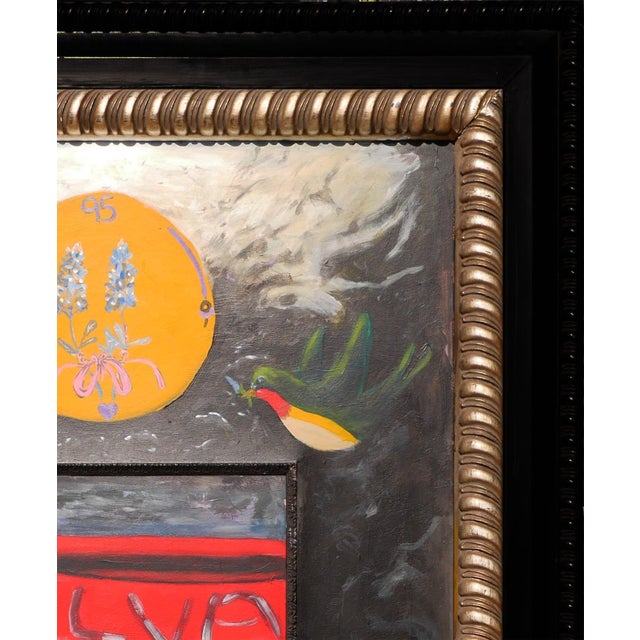 2020s Moisés Villafuerte Abstract Contemporary Surrealist Three Dimensional Stormy Sea Landscape w/ Text, 2022 For Sale - Image 5 of 10