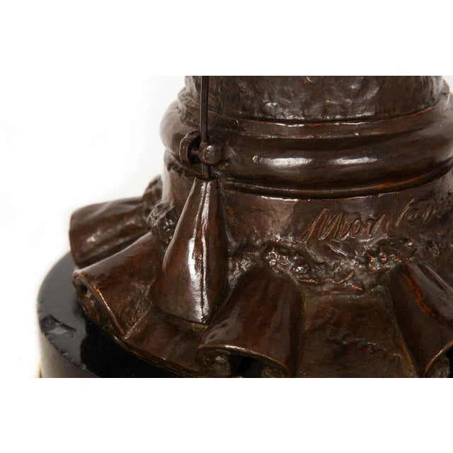 Italian Antique Bronze Sculpture "Genius of Franklin" by Giulio Monteverde For Sale - Image 18 of 18