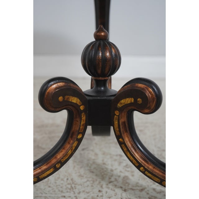 Paint Maitland Smith Round Paint Decorated Chinoiserie Table For Sale - Image 7 of 16