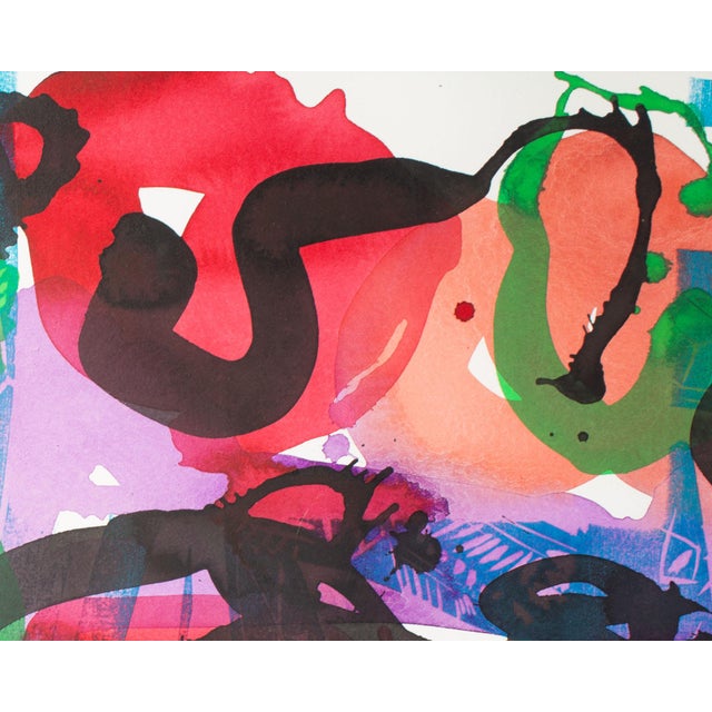 Paper 2008 Abstract Monoprint by Ed Funk For Sale - Image 7 of 8