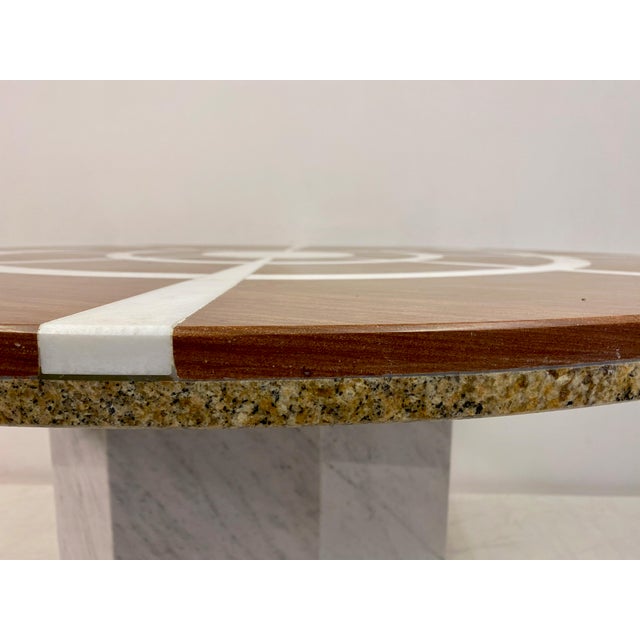 Vintage Red and White Marble Dining Table, 1970s For Sale - Image 12 of 16