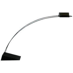 Black Minimalist Desk Lamp by Designer Robert Sonneman, Circa 1980s