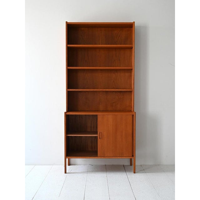 Vintage Scandinavian Teak Bookcase with Exposed Joints, 1960s For Sale - Image 3 of 9