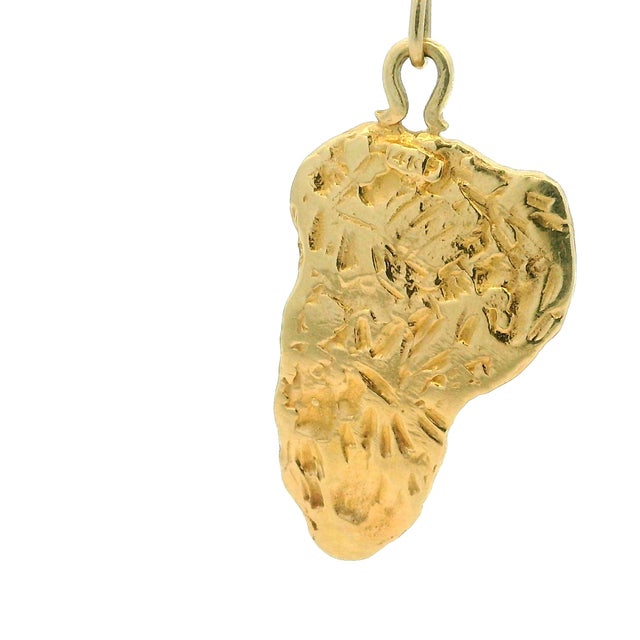 1950s 1950s Italian Handmade Modern Dancer 14k Gold Pendant For Sale - Image 5 of 10