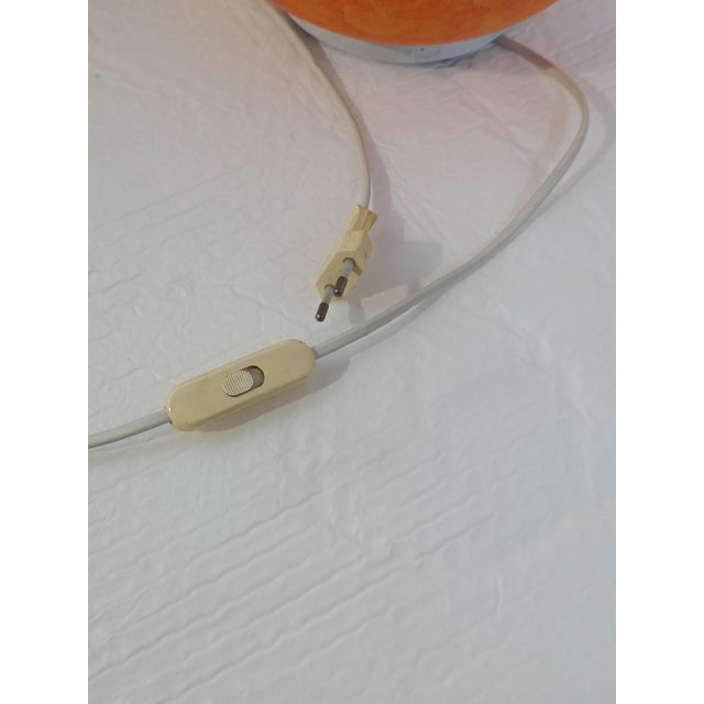 Vintage Egg Table Lamp in Opaline Glass, 1970s For Sale - Image 4 of 6
