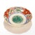 A fine old or antique Japanese Imari porcelain bowl. With a green butterfly crest to the center surrounded by red, blue,...