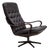 Scandinavian Swivel Armchair in Patchwork Leather, 1970s For Sale