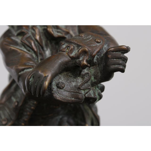 Theodore Alexander Bronze Sculpture of Man Table Lamp For Sale In Philadelphia - Image 6 of 16