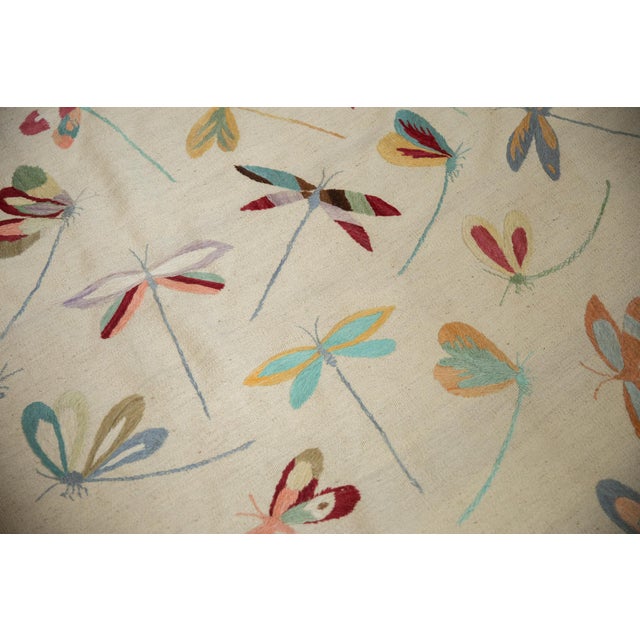 Ivory New Pakistani Mixed Weave Pictorial Kilim Design Rug - 8'2" X 9'3" For Sale - Image 8 of 13