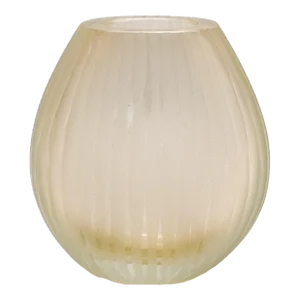 Hand-Blown Murano Supreme Vase in Clear With 24-Karat Gold Flecks Medium