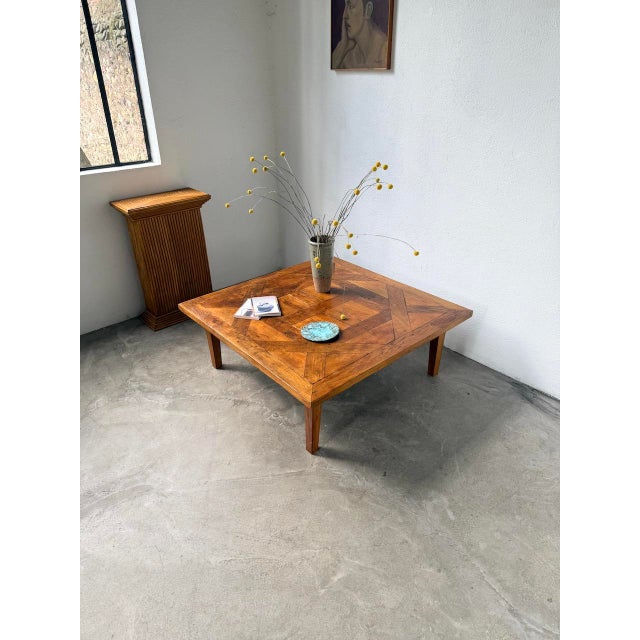Inlaid Oak Coffee Table, 1940s For Sale - Image 11 of 18
