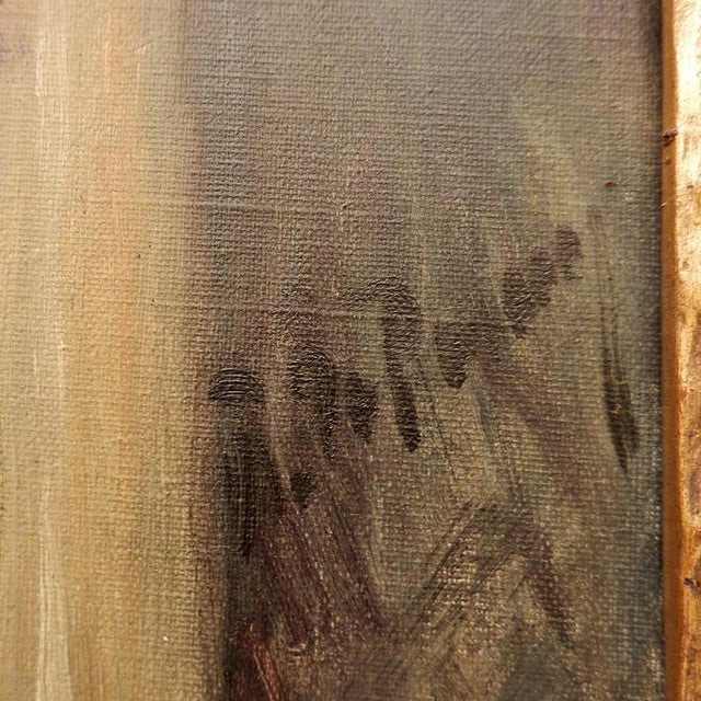 Flowers in Front Mirror, 19th Century, Paint on Canvas, Framed For Sale - Image 8 of 14