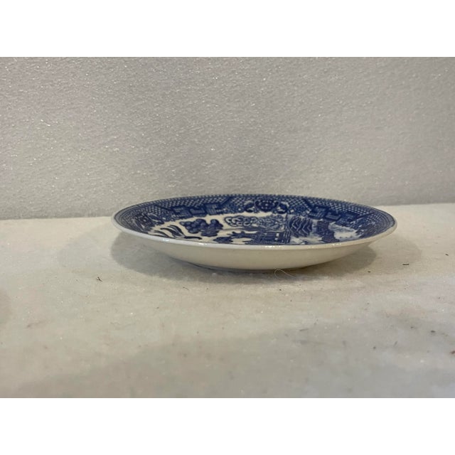 Early 20th Century Antique Blue Willow Plate For Sale - Image 5 of 8