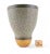 Beautiful large pale green and yellow glazed terracotta vase with incised marks using the sgraffito technique of etching...