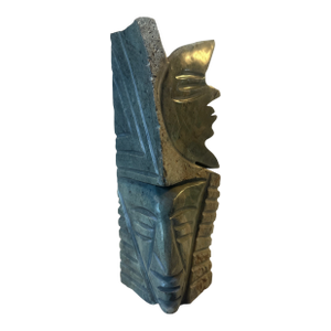 Late 20th Century Hand Carved Aztec/Mayan Totem Sculpture or Bookend