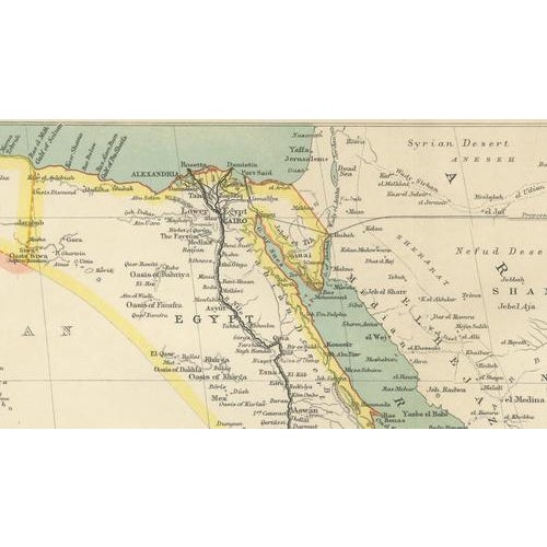 North-East Africa Map with Egypt, Abyssinia, Sudan and Somaliland, 1902 For Sale - Image 11 of 13