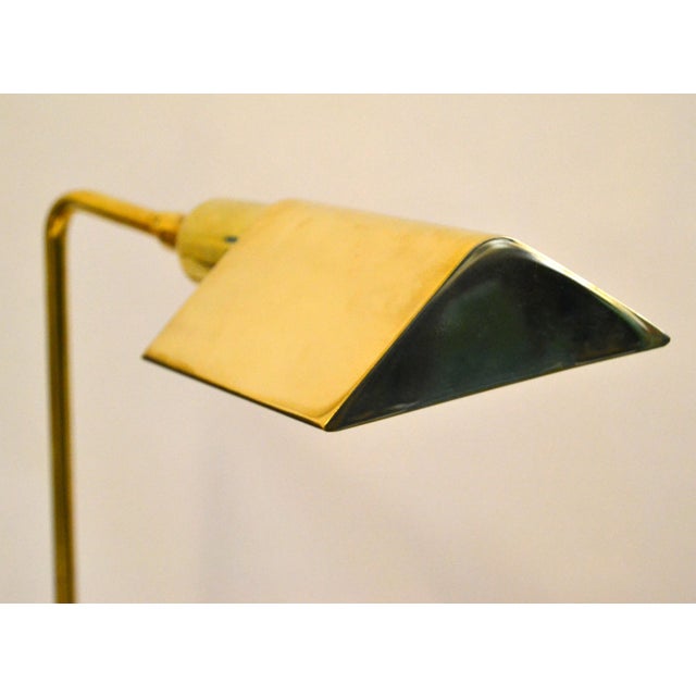 1970s Mid-Century Modern Original Koch & Lowy Pharmacy Lamp Brass Steel Floor Lamp For Sale - Image 11 of 17