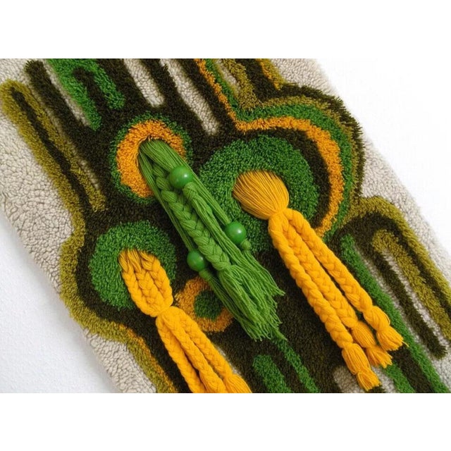 Mid-Century Modern German Wool Wall Tapestry, 1970s For Sale - Image 3 of 6