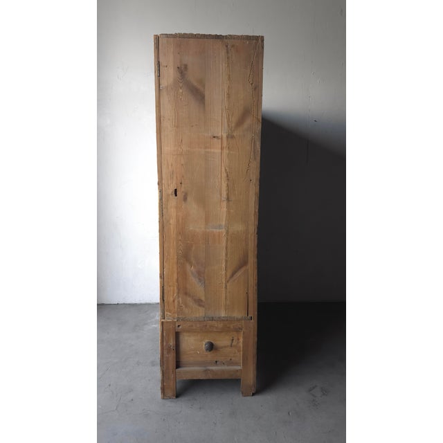 Brown Large Scale 19th Century Antique English Pine Cabinet For Sale - Image 8 of 14