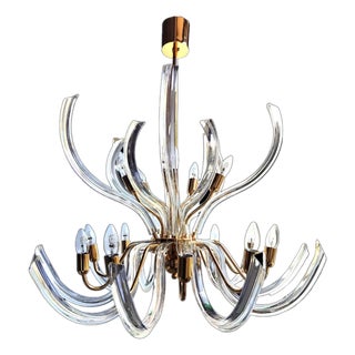 Vintage Italian Murano Glass Chandelier, 1970s For Sale