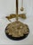 Antique Brass Acanthus Leaf Buffet Table Lamps Brass Pull Chains Black Marble Bases - a Pair For Sale In Phoenix - Image 6 of 12