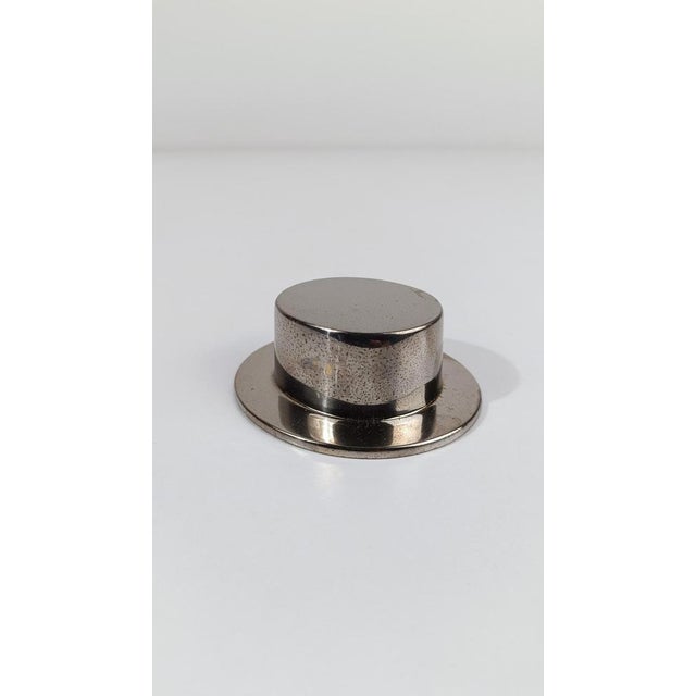 Vintage Top Hat Bottle Opener in Silver Plated Brass Metal, 1970s For Sale - Image 14 of 17