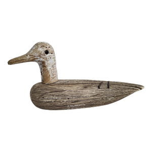 1960s Rustic Folk Wooden Duck Decoy