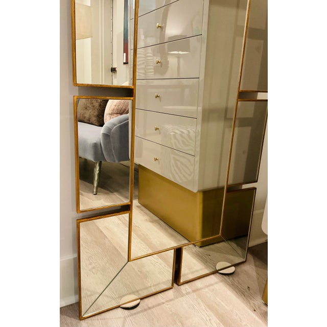 Modern Christopher Guy Modern Gold Finished High Jensen Mirror For Sale - Image 3 of 5
