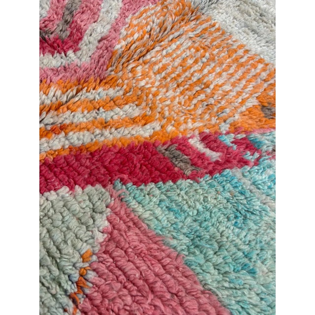 Boho Chic Moroccan Boujaad Wool Rug For Sale - Image 6 of 6